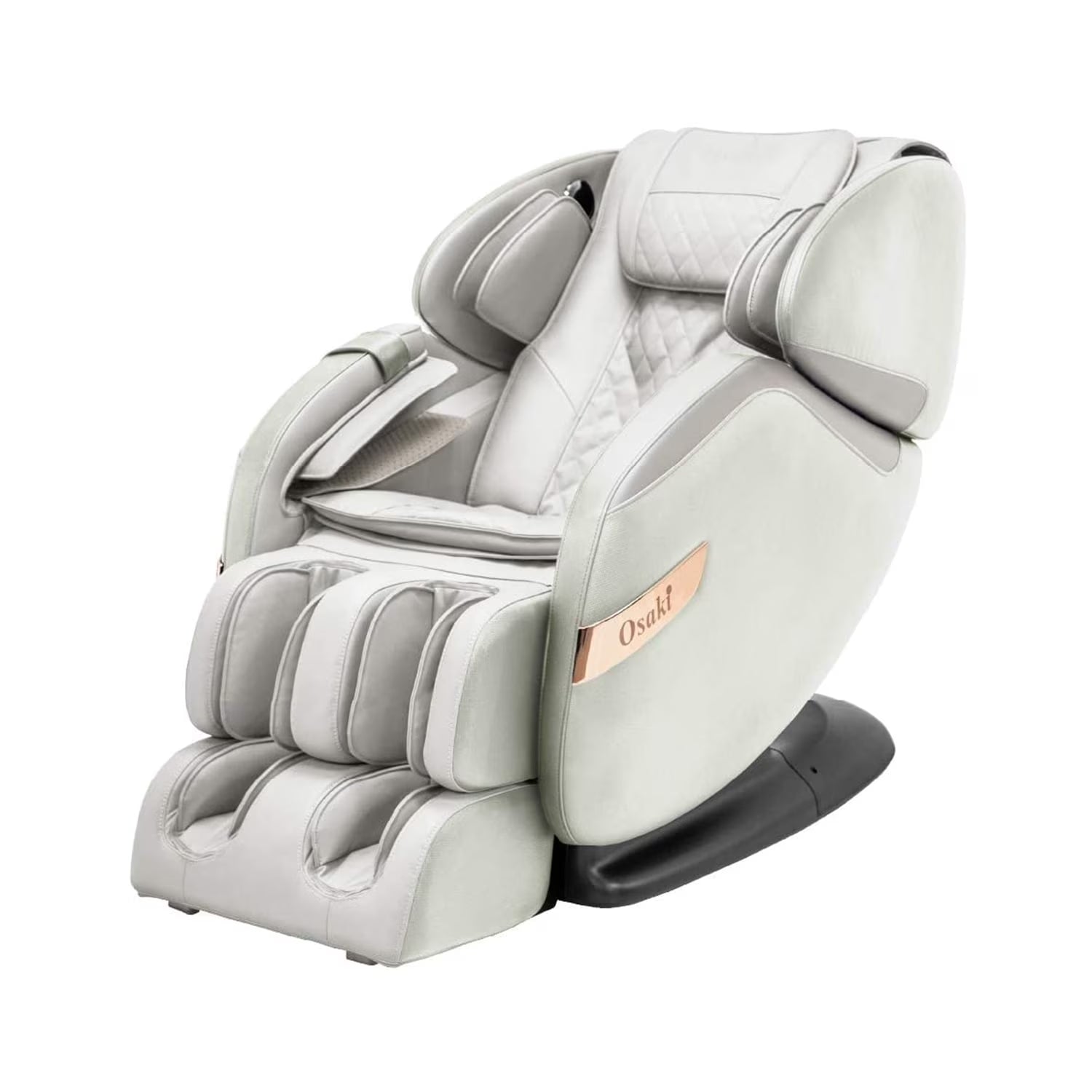 OS Champ Zero Gravity Full Body Massage Chair Recliner, Cream/Taupe