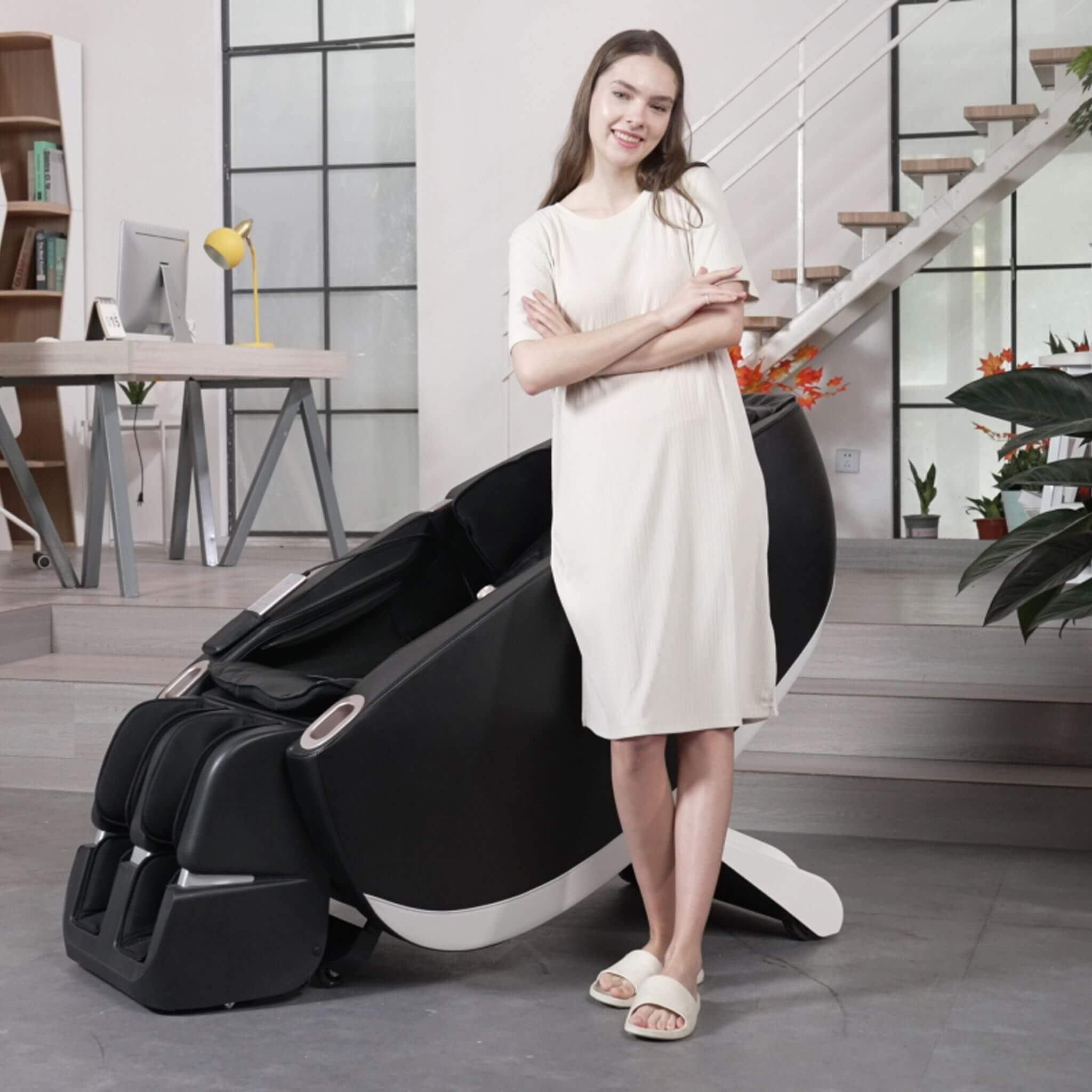 Rovix Premium Zero Gravity Full Body Multifunction Massage Chair With Auto Body Scan (SAK72182)