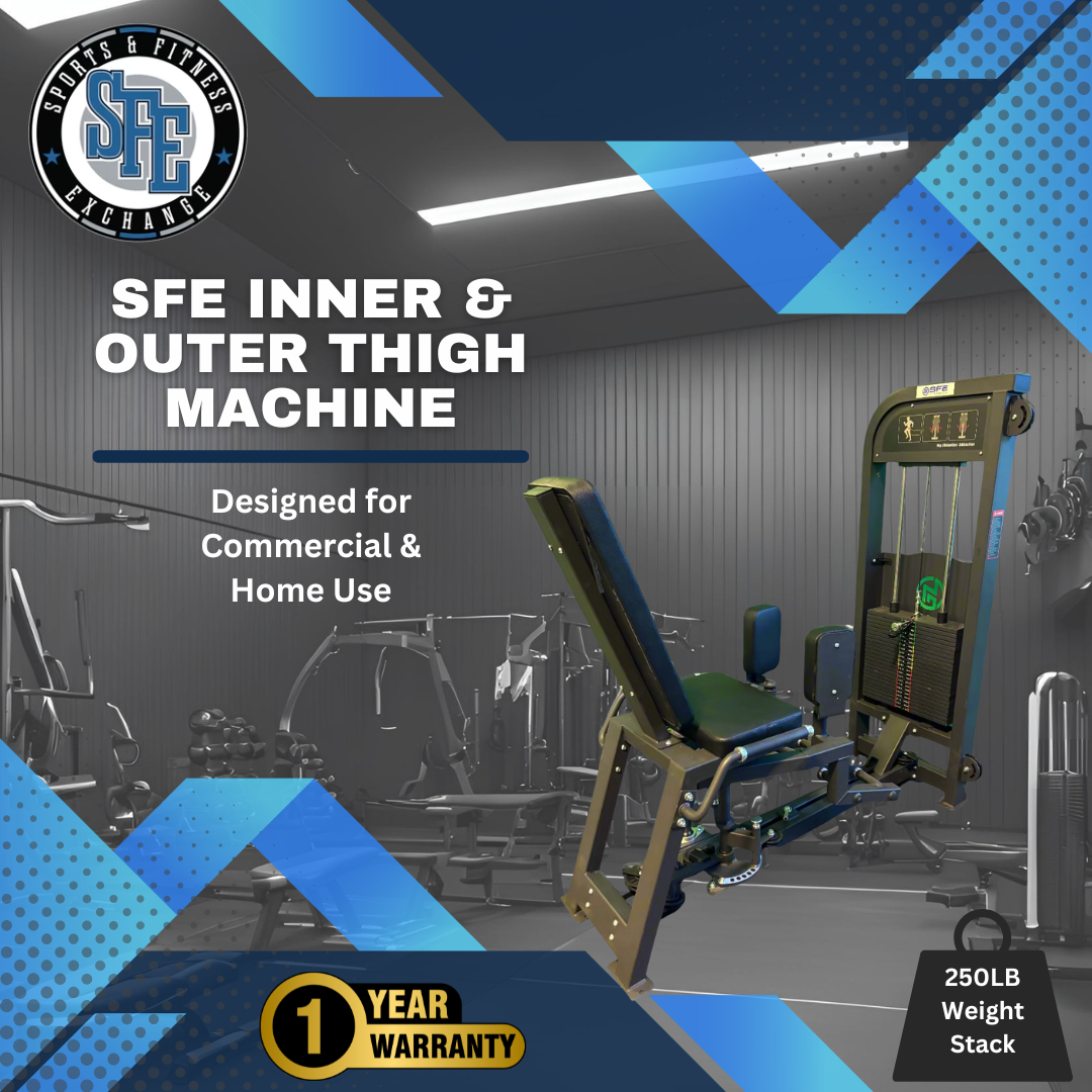 Selectorized Hip Abductor & Adductor Machine w/ 250lb weight stack